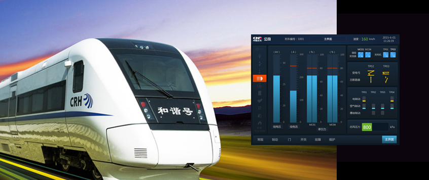 中國中車 城軌車及動車顯示屏界面設計及QT、Codesys、Fltk界面及控件開發